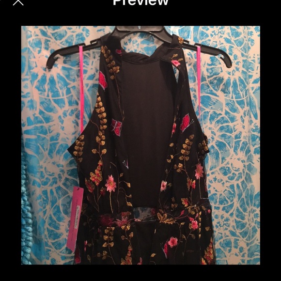 Gorgeous & Sexy Floral Mesh Betsey Johnson Dress w/MINI LINING - Picture 12 of 14